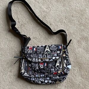 Karl Lagerfeld Multicolor City Print Crossbody Bag